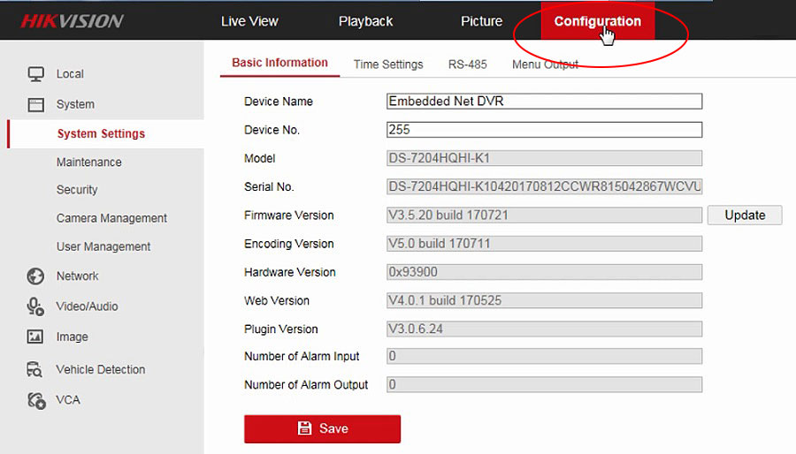 تغییر رمز عبور در دستگاه DVR و NVR هایک ویژن